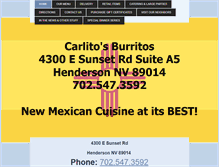 Tablet Screenshot of carlitosburritos.com